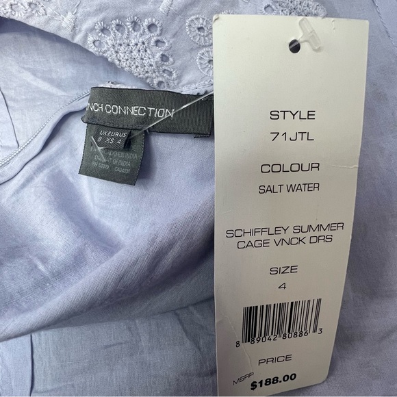 NWT French Conenction Schiffley Summer Cage V-Neck Dress - Size 4 - Picture 9 of 10